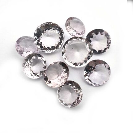 Natural Lavender Amethyst Mix Size Round Cut Gemstone Lot 9 Pcs 15-19 MM 113 CT