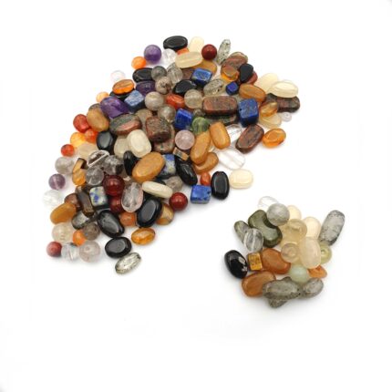 Natural Mix Stone Loose Gemstone Drill Beads Mix Color Stone Lot 30Pcs 4*5-6*9MM