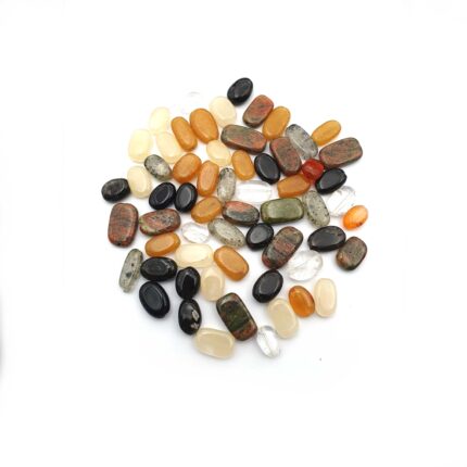 Natural Mix Loose Drill Oval Gemstone Multi Color Beads Lot 15Pcs 7*10-10*16 MM