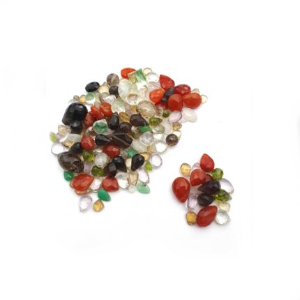 Natural Mix Loose Faceted Drill Beads Gemstone Beads 51Pcs 6*9-14*18 mm MM 100CT