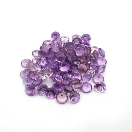 Natural Brazilian Amethyst Round Cut 6 MM 100 CT 136 PCS