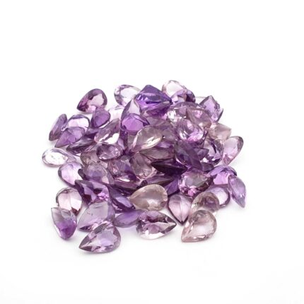 Natural Brazilian Amethyst Pear Cut 7*9-7*10 MM 50 CT 34 PCS