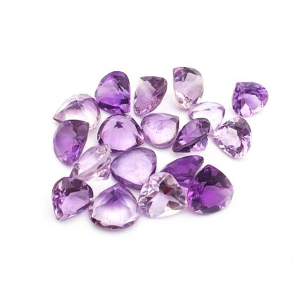 Natural Brazilian Amethyst Heart Cut 8 MM 50 CT 36 PCS