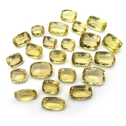 Natural Lemon Quartz Mix Cushion Cut Gemstone Lot 11 Pcs 10*13-12*19 MM 116 CT
