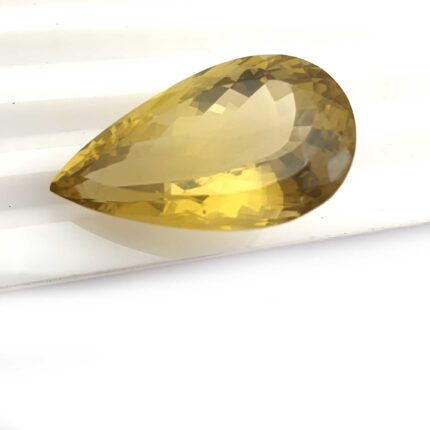 Natural Lemon Quartz Pear Cut Loose Gemstone 1 Pc 22*38 MM 66 CT