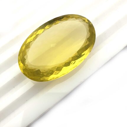 Natural Lemon Quartz Oval Cut Loose Gemstone 1 Pc 30*42 MM 104 CT