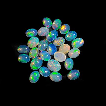 Natural Ethiopian Opal Oval Cabochon Loose Gemstone Lot 50 Pcs 3*4 mm 5 Ct