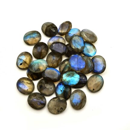 Natural Labradorite Oval Cut Multi Fire Gemstone Lot 24 Pcs 10*12 MM 85 CT