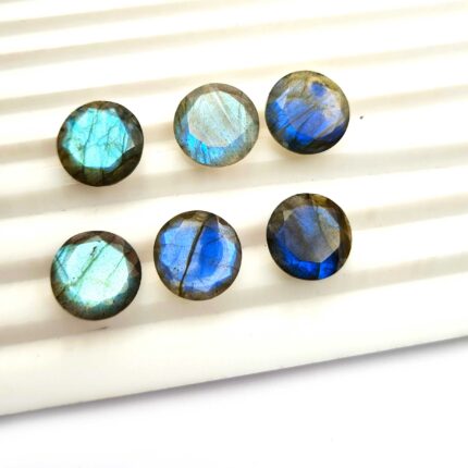 Natural Labradorite Round Cut Loose Multi Fire Gemstone Lot 11 Pcs 14 MM 74 CT
