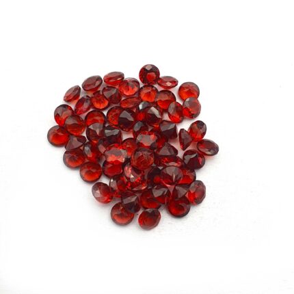 Natural Mozambique Garnet Round Cut Loose Gemstone 51 Pcs 4 MM 18 CT