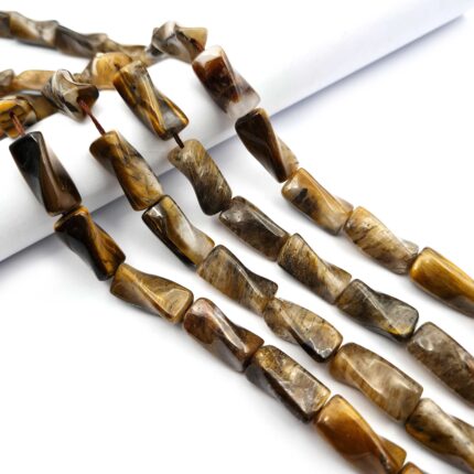 Natural Tiger Eye Fancy Shape Gemstone Smooth Briolette Beads 9*21 mm 15 Inch