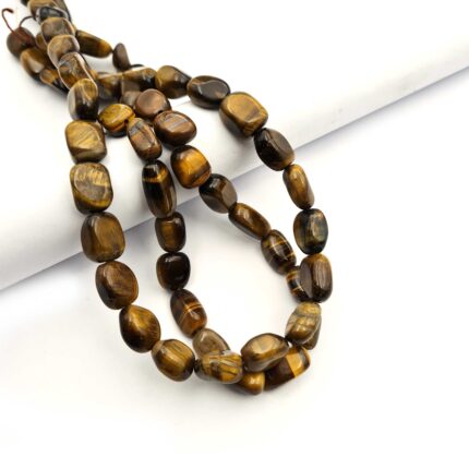 Natural Tiger Eye Tumble Shape Gemstone Briolette Beads 10*12-10*14 mm 15 Inch