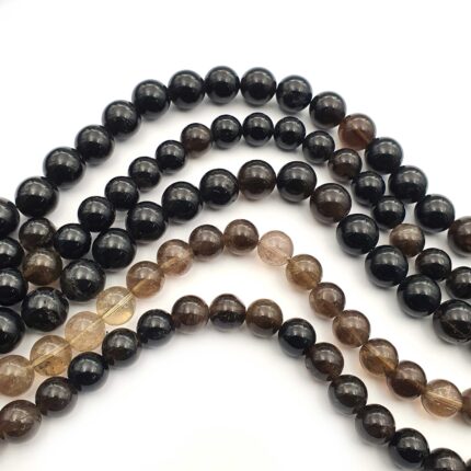 Natural Smoky Quartz Smooth Balls Gemstone Roundelle Beads 40 Pcs 10 MM 15 Inch
