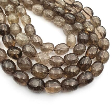 Natural Smoky Quartz Tumble Beads Gemstone Briolette 25 Pcs 14*16 MM 16 Inch