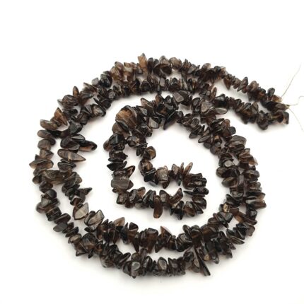 Natural Smoky Quartz Uncut Gemstone Smooth Briolette Beads 6-12 MM 36 Inch