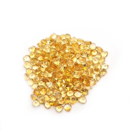 Natural Citrine Heart Cut Loose Gemstone 5 MM 50 CT 124 Pcs