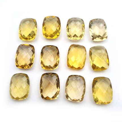Natural Champagne Quartz Cushion Briolette Cut Gemstone 12 Pcs 12*16 MM 115 CT