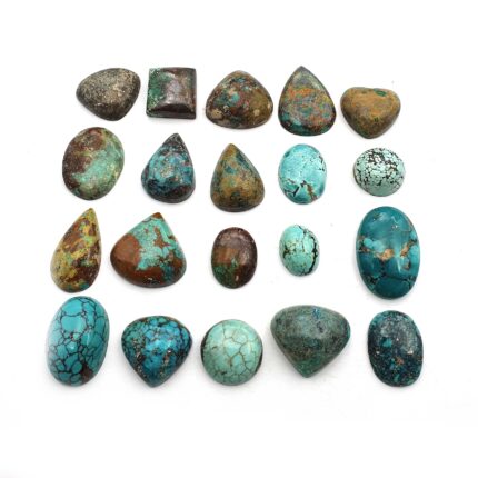 Natural Turquoise Mix Shape Cabochon Gemstone Lot 10 Pcs 10*13-15*23 mm 96 Ct