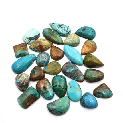 Natural Turquoise Cabochon Mix Shape & Size Gemstone 25 Pcs 11*13-9*11 mm 101 Ct