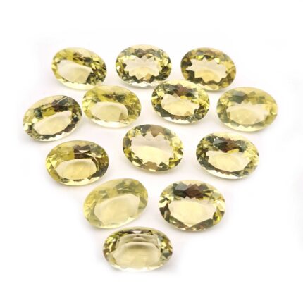 Natural Lemon Quartz Oval Cut Loose Gemstone Lot 10 Pcs 12*16 MM 84 CT