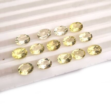 Natural Lemon Quartz Oval Cut Loose Gemstone Lot 95 Pcs 6*8 MM 108 CT