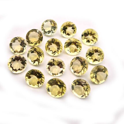 Natural Lemon Quartz Round Cut Loose Gemstone Lot 13 Pcs 12 MM 75 CT