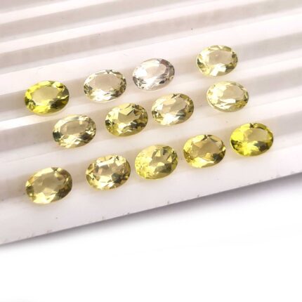 Natural Lemon Quartz Oval Cut Loose Gemstone Lot 56 Pcs 6*8 MM 60 CT