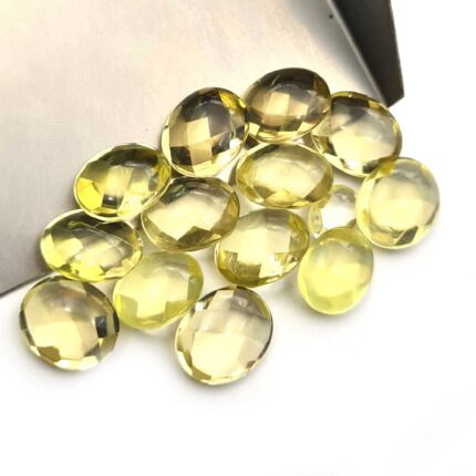 Natural Lemon Quartz Fancy Cut Loose Gemstone Lot 16 Pcs 7*9-10*12 MM 58 CT