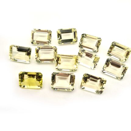 Natural Lemon Quartz Octagon Cut Loose Gemstone Lot 6 Pcs 12*16 MM 70 CT