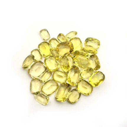 Natural Lemon Quartz Mix Size Cushion Cut Gemstone Lot 30 Pcs 5*7-8*10 MM 51 CT