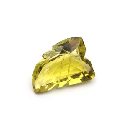 Natural Lemon Quartz Leaf Shape Carving Loose Gemstone 1 Pcs 13*18 MM 11 CT