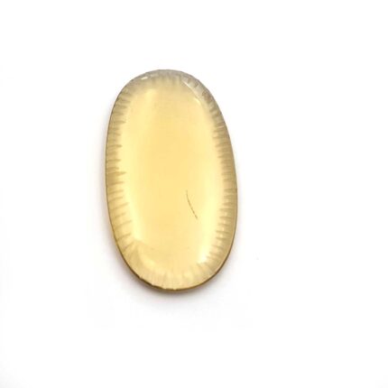 Natural Lemon Quartz Oval Shape Carving Loose Gemstone 1 Pcs 20*35 MM 25 CT