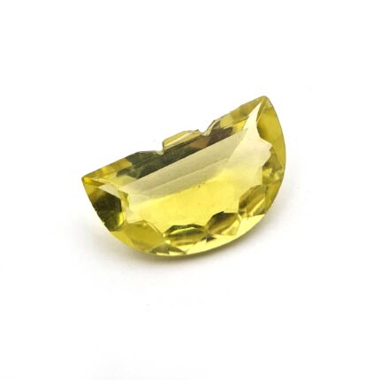 Natural Lemon Quartz D Shape Carving Loose Gemstone 1 Pcs 14*24 MM 15 CT