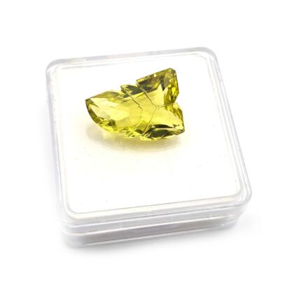 Natural Lemon Quartz Leaf Shape Carving Loose Gemstone 1 Pcs 13*18 MM 12 CT