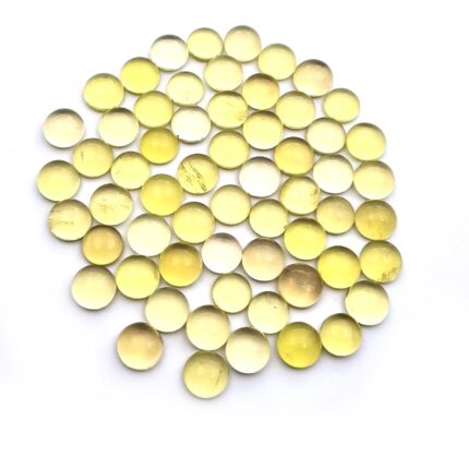 Natural Lemon Quartz Oval Loose Gemstone Cabochon Lot 69 Pcs 8.5-9 MM 191 CT