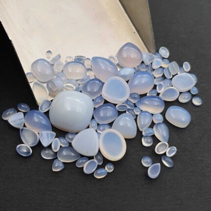 Natural Chalcedony Mix Shape Cabochon Loose Gemstone Lot 13*5-17*22 mm 104 CT