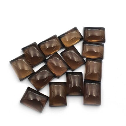 Natural Smoky Quartz Cushion Cabochon Loose Stone Lot 13*18 MM 56 CT 3 Pcs