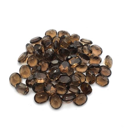 Natural Smoky Quartz Oval Cut Loose Stone Lot 8*10 MM 100 CT 38 Pcs