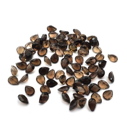 Natural Smoky Quartz Pear Cut Loose Stone Lot 6*8 MM 100 CT 54 Pcs