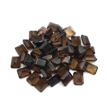 Natural Smoky Quartz Octagon Cut Loose Stone Lot 7*9 MM 100 CT 44Pcs