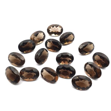 Natural Smoky Quartz Oval Cut Loose Stone Lot 10*14 MM 84 CT 16 Pcs