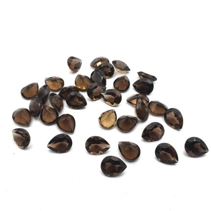 Natural Smoky Quartz Pear Cut Loose Stone Lot 7*9 MM 50 CT 35 Pcs