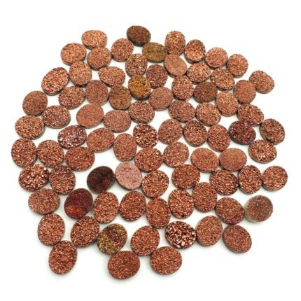 Brown Druzy Oval Cabochon Glitter Loose Gemstone Lot 40 Pcs 10*12 mm 138 CT