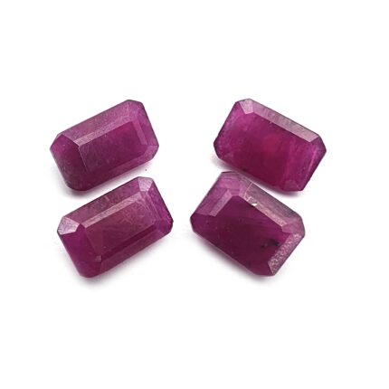 Natural Ruby Octagon Cut Loose Pink Ruby Gemstone Lot 2 pcs 7x10-6x10 mm 6 CT
