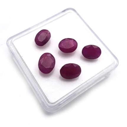 Natural Ruby Oval Cut Not Treated Ruby Loose Gemstone Lot 5 Pcs 6.5x8-7x9mm 10CT
