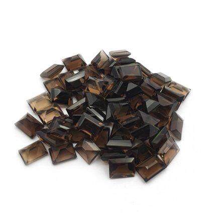 Natural Smoky Quartz Octagon Cut Loose Stone Lot 6*8 MM 110 CT 69 Pcs