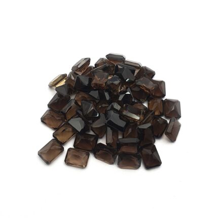 Natural Smoky Quartz Octagon Cut Loose Stone Lot 6*8 MM 50 CT 36 Pcs