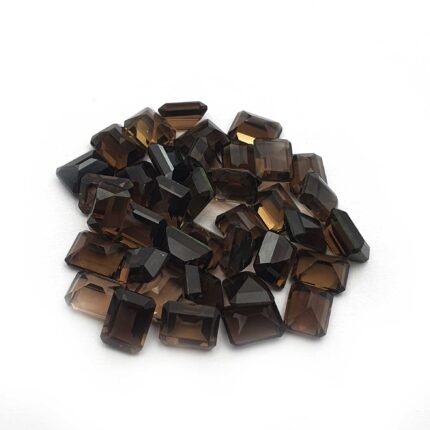 Natural Smoky Quartz Octagon Cut Loose Stone Lot 7*9 MM 90 CT 38 Pcs