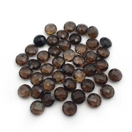Natural Smoky Quartz Round Briolette Cut Loose Stone 10 MM 100 CT 30 Pcs