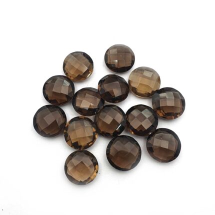 Natural Smoky Quartz Round Briolette Cut Loose Gemstone Lot 14 Pcs 14 MM 108 CT